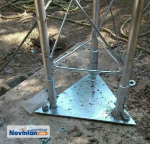 فونداسیون بتنی دکل مهاری G45 سه وجهی | دکل G45 در مشهد