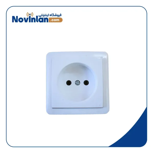 پریز برق روکار سفید بدون ارت